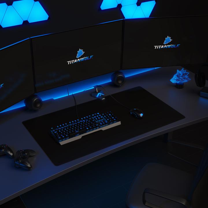 Produktbild Titanwolf Gaming Mauspad, 900 x 500mm XXL Speed Gaming Mausmatte, Mousepad Extragrosse Fläche, schwarz (XXL)