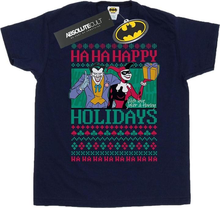 Image du produit - T-shirt JOKER AND HARLEY QUINN HA HA HAPPY HOLIDAYS - Homme (4XL)