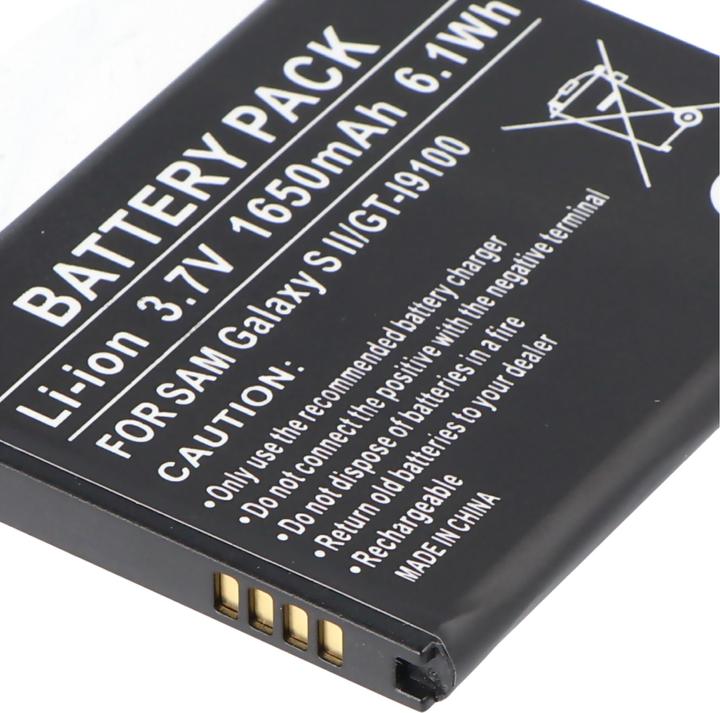 Produktbild Samsung Akku passend für Galaxy S II I9100, EB-F1A2GBU, 1650mAh Li-ion Akku