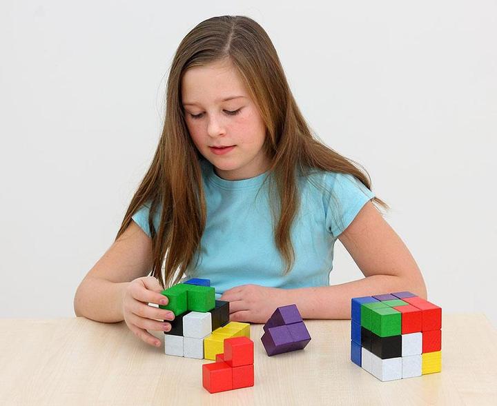 Actual product image Betzold Soma cube colorful
