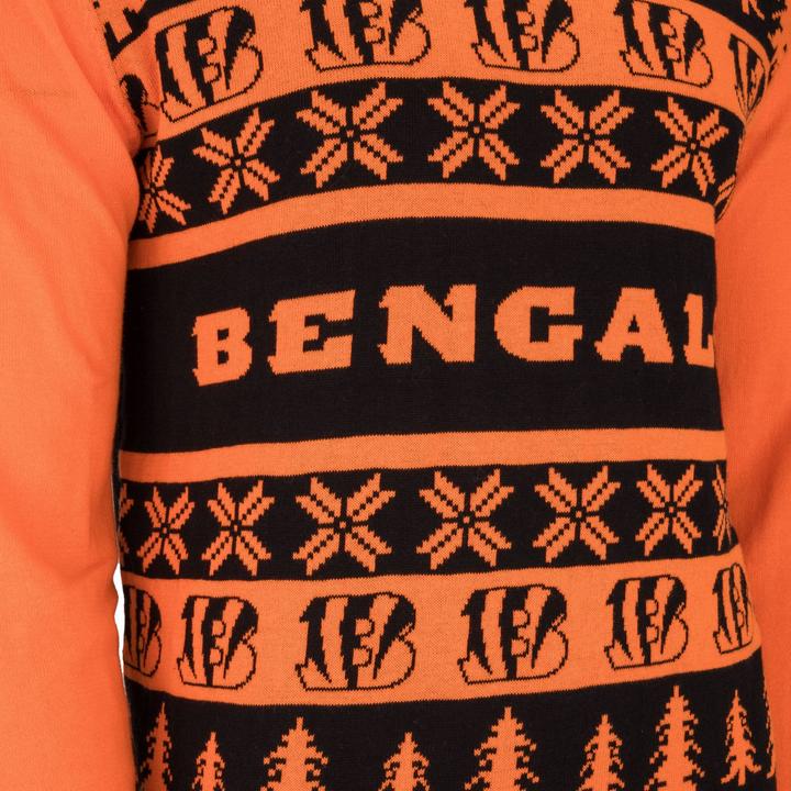 Actual product image Foco NFL Ugly Sweater XMAS Knit Sweater Cincinnati Bengals - M (M)
