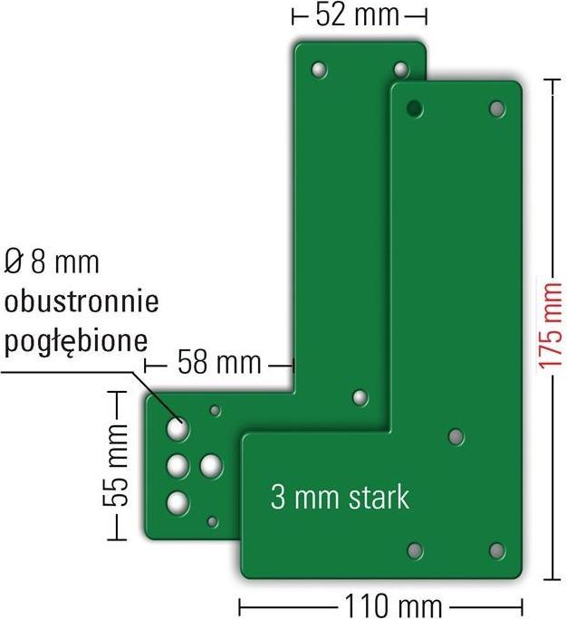 Actual product image GFS Mounting plate 901 - / 991 470 Mounting on glass doors Pivoting door guard DIN left / right