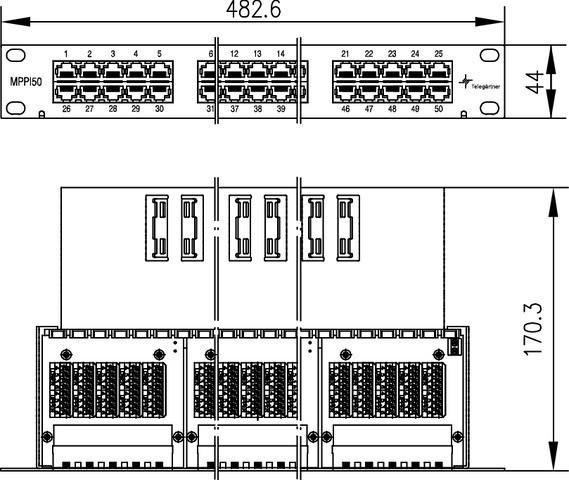 Actual product image Telegärtner Patch panel ISDN
