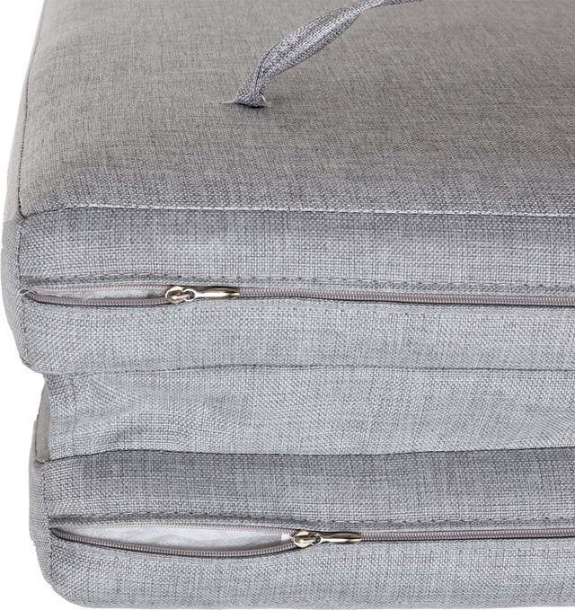 Image du produit Mendler Balancelle hollywoodienne en aluminium HWC-L47, fonction chaise longue, 195x221x131cm coussin gris