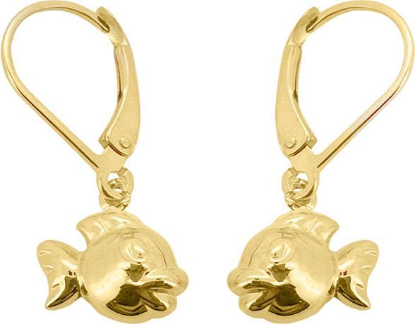 Immagine prodotto JGZ Orecchini a cerchio a forma di pesce (Oro 18 carati 750)