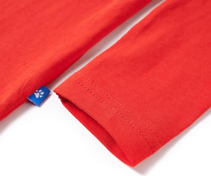 Actual product image VidaXL Children's long-sleeved shirt red 128,Material: 100 % cotton,Colour (128)