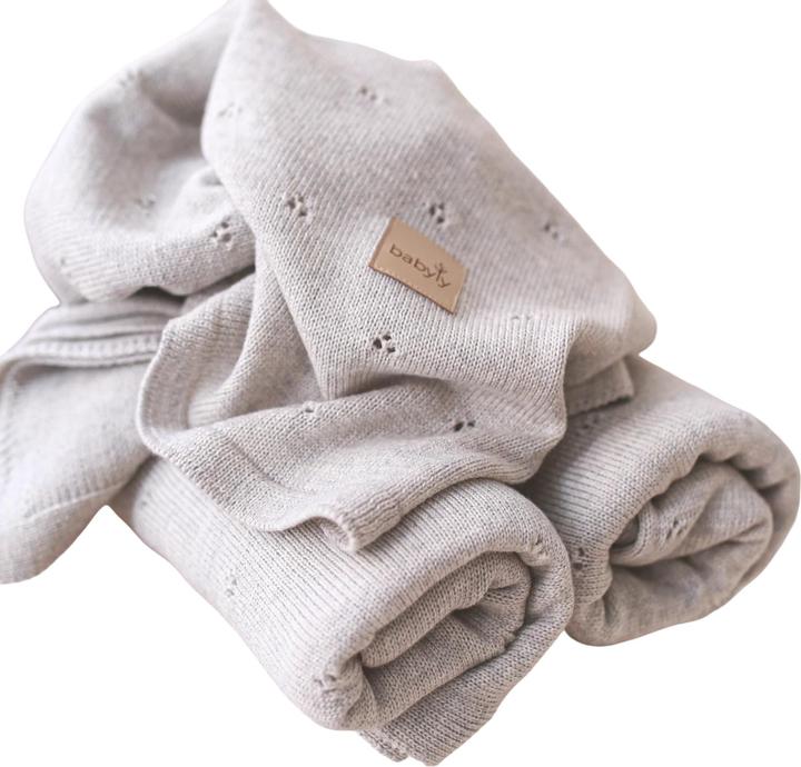 Produktbild Babyly Babydecke aus Merinowolle – Grau