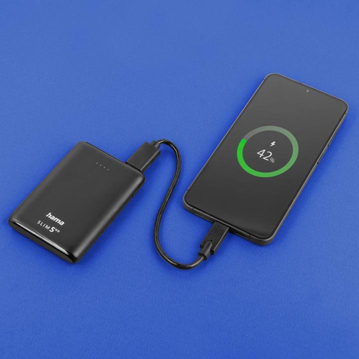 Actual product image Hama Power Pack Slim (5000 mAh, 5 W, 18.50 Wh)