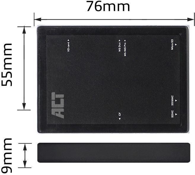 Immagine prodotto Lettore di schede USB 3.2, SD/micro SD/SDHC, nero (USB)