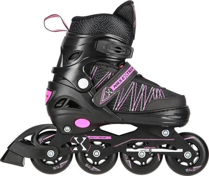 Produktbild Nils Rollschuhe/Hockey-Skates NH11912 schwarz-rosa - PU76 mm/82A (M 35-38) (37)