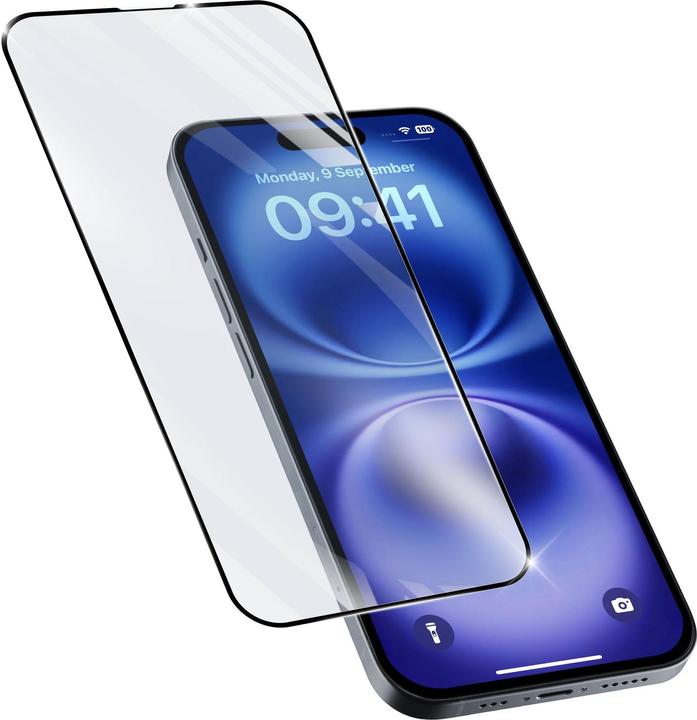 Immagine prodotto Cellularline Impact Glass Capsule - iPhone 16 Vetro temperato resistente da bordo a bordo (1 Pezzo/i, Apple iPhone 16)