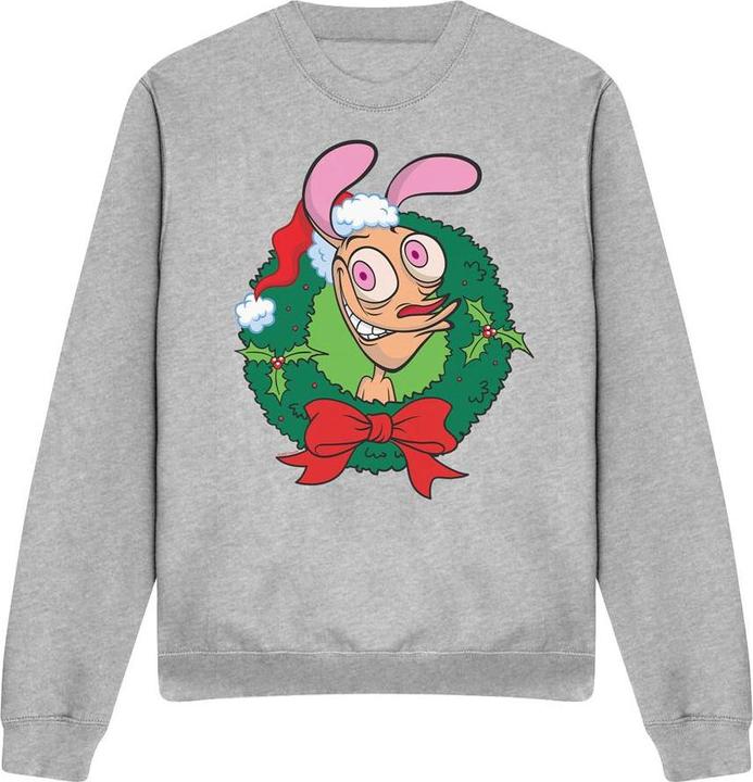 Immagine prodotto Ren & Stimpy Felpa Natale Corona di Fiori Adulto Unisex (XXL)