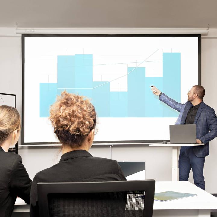 Produktbild Fromm & Starck Beamer Leinwand Heimkino Projektionsfläche Rollo Leinwand Decke 16:9 229,5x145cm (100", 16:9)