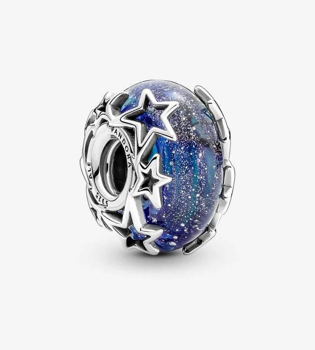 Produktbild Pandora Blaue Galaxie & Sterne Murano Charms/Beads (Silber 925)