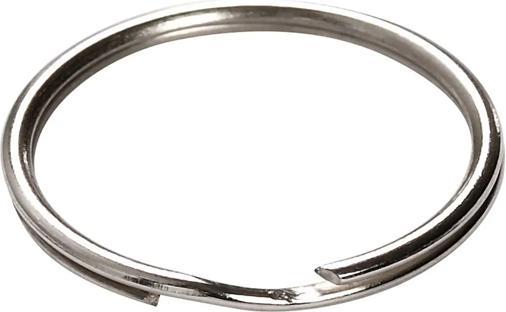 Creativ Company Schlüsselringe 20mm, Set mit 8 Stück, aus Metall