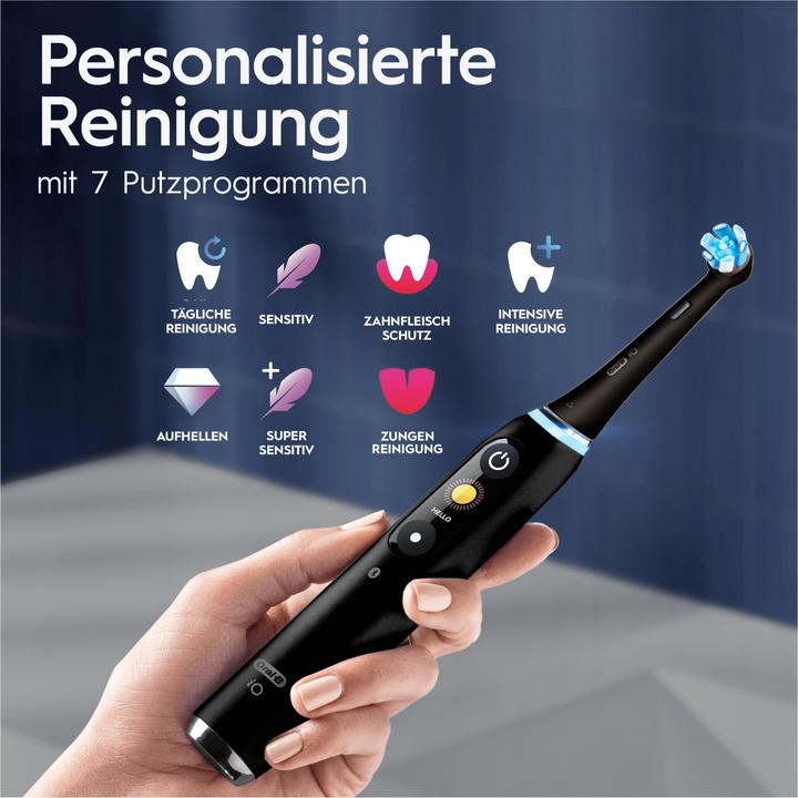 Immagine prodotto Oral-B iO 9 + Sensitive spazzolino elettrico nero (Spazzolino oscillante)