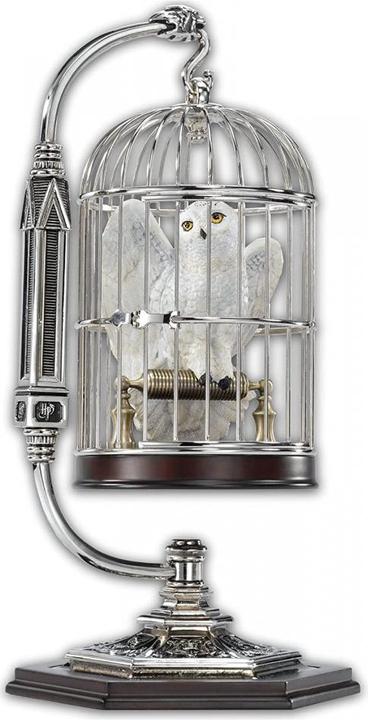 Actual product image Noble Collection Harry Potter miniature Hedwig in a cage