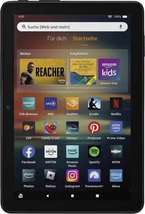 Amazon Fire HD 8 Tablet (2024) WiFi 32GB mit Werbung schwarz B0CVDJ26VQ (nur WLAN, 8", 32 GB, Schwarz)