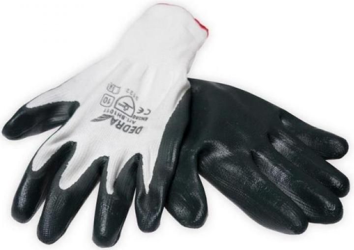 Actual product image Dedra CE polyester protective gloves, set of 12 pairs - BH1011-12 (One size)