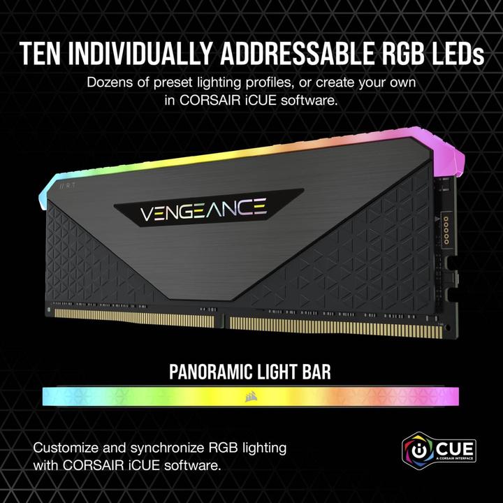 Actual product image Corsair Vengeance RGB RT (2 x 16GB, 3200 MHz, DDR4-RAM, DIMM)
