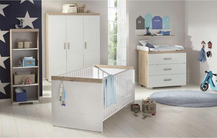 Image du produit Transland Chambre d'enfant Hilja incl. armoire 3 portes, lit d'enfant et commode avec plan à langer (Armoires pour enfant, Unité de changement, Lit de bébé)