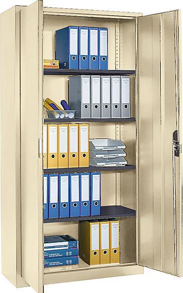 Image du produit C+P Armoire en acier avec portes battantes (100 x 42 x 198 cm)
