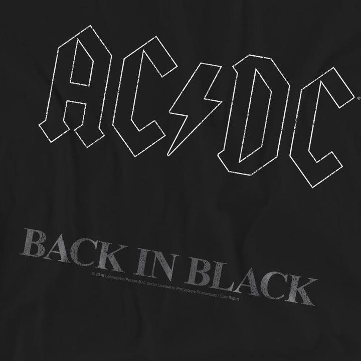 Actual product image AC/DC Unisex Adult Back In Black T-Shirt (L)