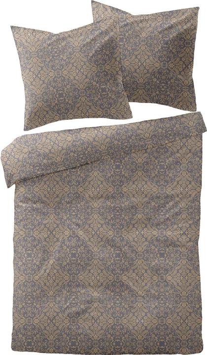 Produktbild Dormisette Mako-Satin Bettwäsche Ornamente goldbraun (Bettwäsche Set, 135x200 cm + 80x80 cm)