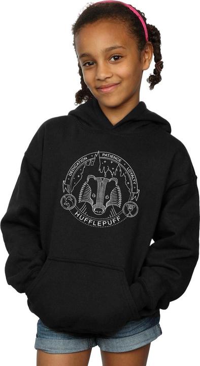Actual product image Girls Hufflepuff Seal Hoodie (152, 158)