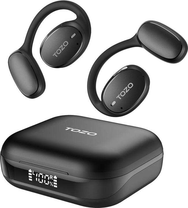 Produktbild Tozo OpenEgo True Wireless Stereo (TWS) Kostne USB Typ-C Bluetooth Headset Schwarz (ANC, 10 h, Kabellos)