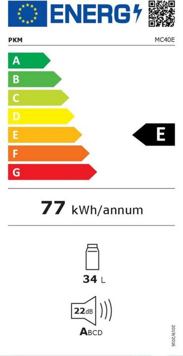 Energy Label PKM MC40E (34 l)