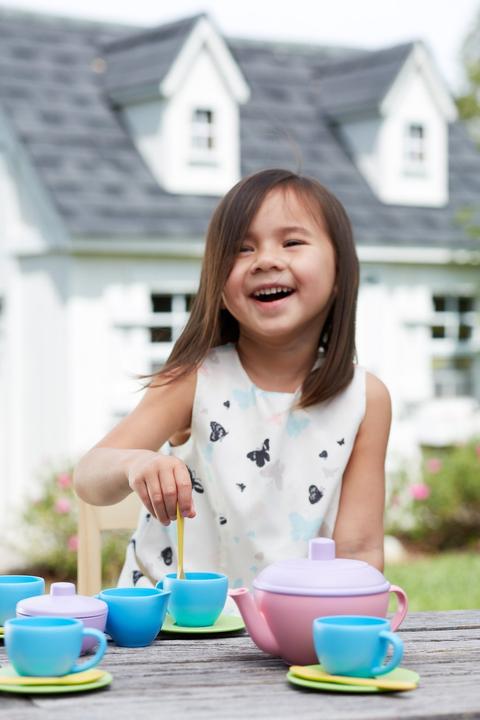 Actual product image Green Toys Tea Set blue