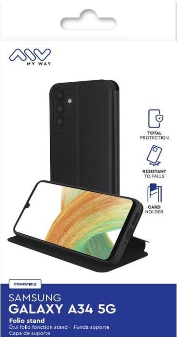 Immagine prodotto My Way Funzione di supporto della custodia Serie nera (Samsung Galaxy A34 5G)