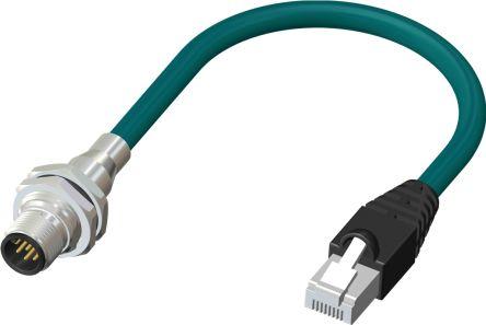 Produktbild Rs Pro Ethernetkabel Cat.6, 1m Patchkabel, A M12 S (U/UTP, CAT6, 1 m)