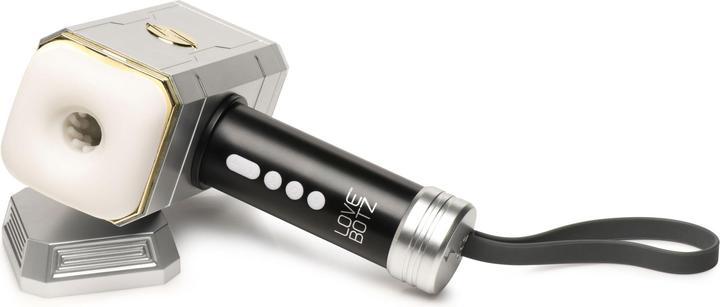 Actual product image XR Brands Thunder Stroker Suction Masturbator - Silver & Black
