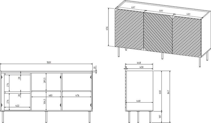 Immagine prodotto Cama Onda (150 x 45 x 85 cm)