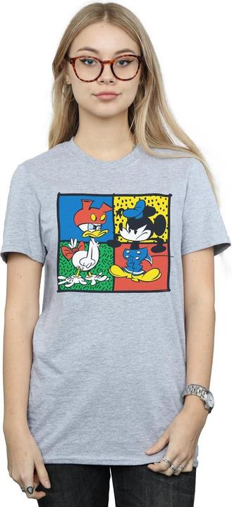 Actual product image Disney Womens/Ladies Mickey Mouse Donald Clothes Swap Cotton Boyfriend T-Shirt (XL)