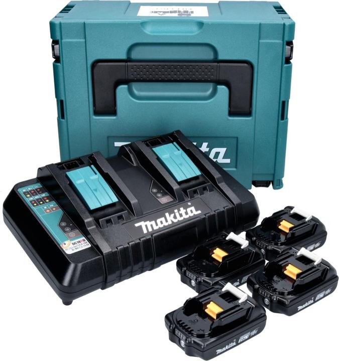 Produktbild Makita Power Source Kit 18 V mit 4x BL 1820 B 2,0 Ah Akku ( 4x 197254-9 ) + DC 18 RD Doppel (18 V)