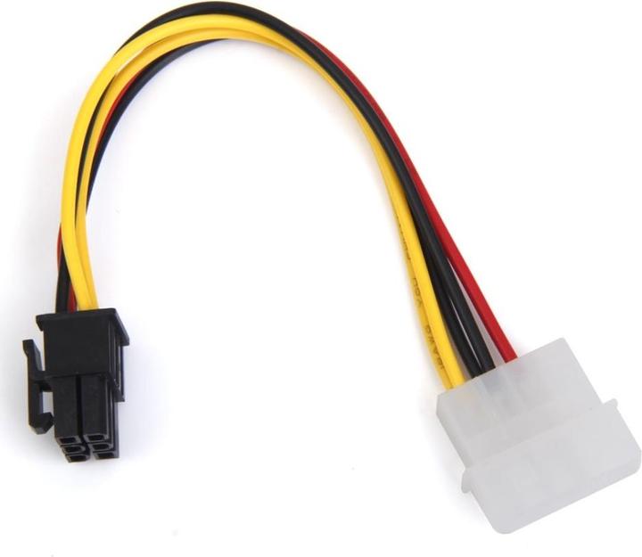 Produktbild PowerGuard 4-Pin IDE Molex auf 6-Pin Grafikkarten Strom Kabel Adapter
