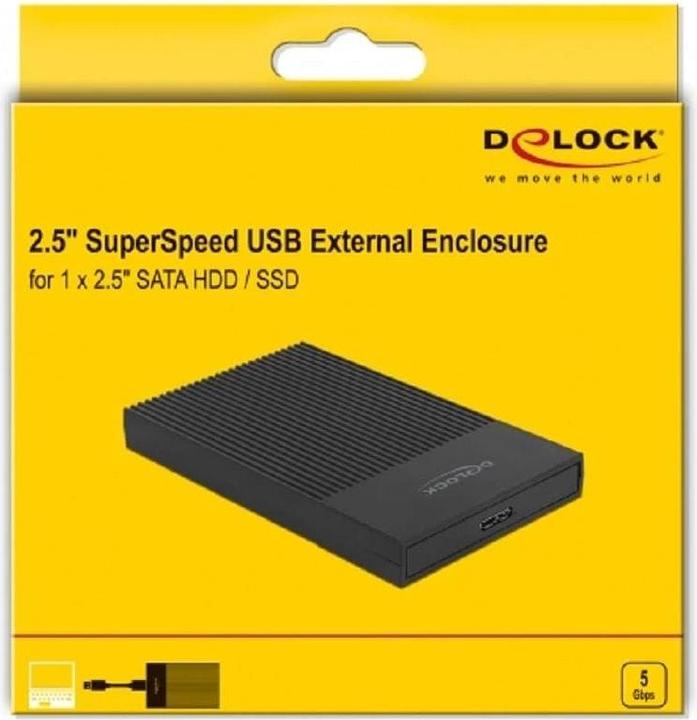 Immagine prodotto Delock Custodia esterna USB 3.0 - SATA HDD / SSD 2.5 a 9.5mm (2.5")
