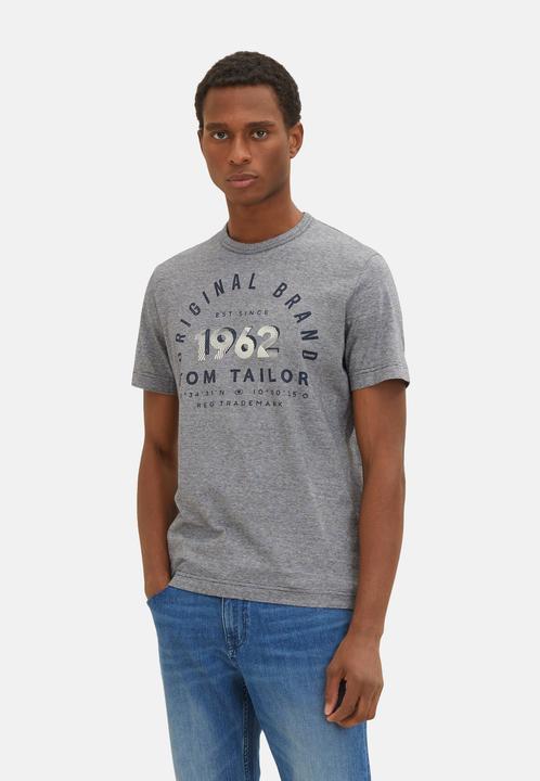 Immagine prodotto Tom Tailor T-Shirt Gestreiftes Kurzarmshirt mit Rundhalsausschnitt und Print (XXL)