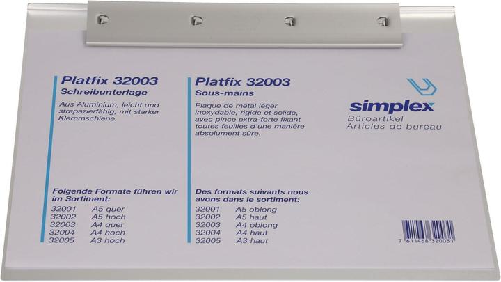 Produktbild Simplex Schreibunterlage Platfix (21 x 29.5 cm)