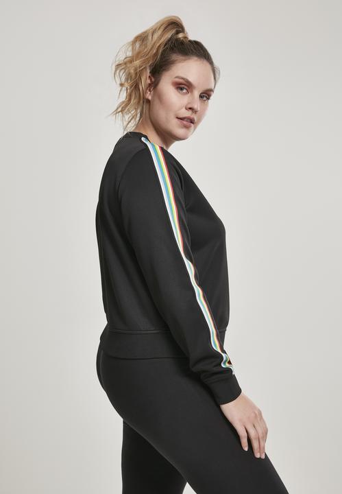 Actual product image Urban Classics Ladies Multicolor Taped Sleeve Crewneck (XXL)