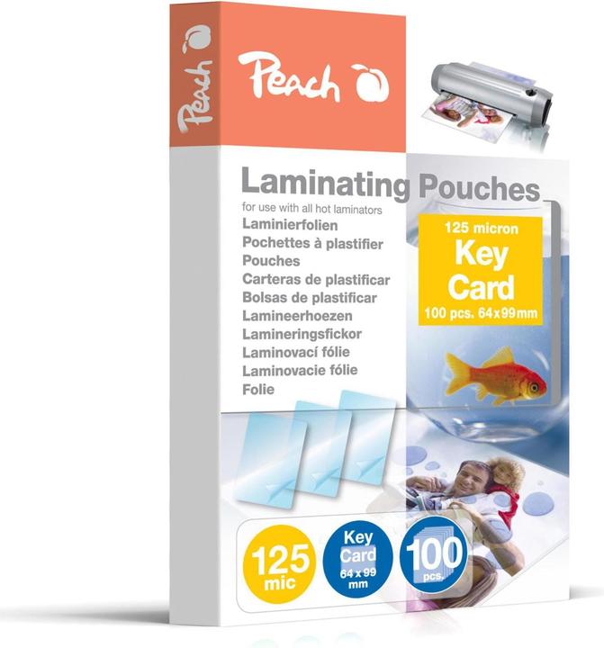 Actual product image Peach Laminating film Key Card (Special, 100 Piece, 125 µm)