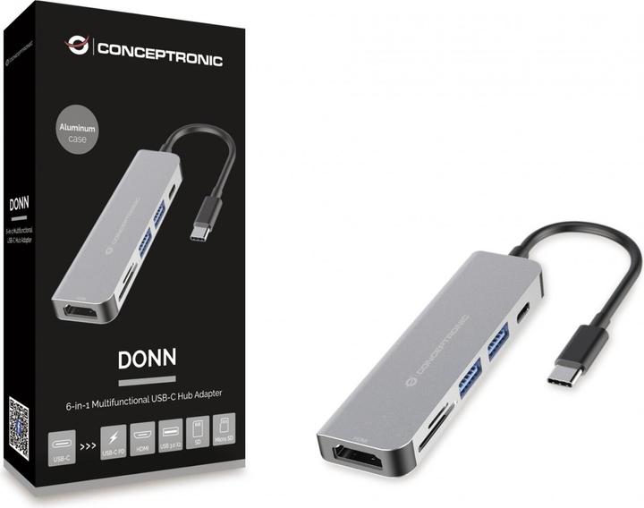 Image du produit Conceptronic DONN02G (USB-C, 6 Ports)