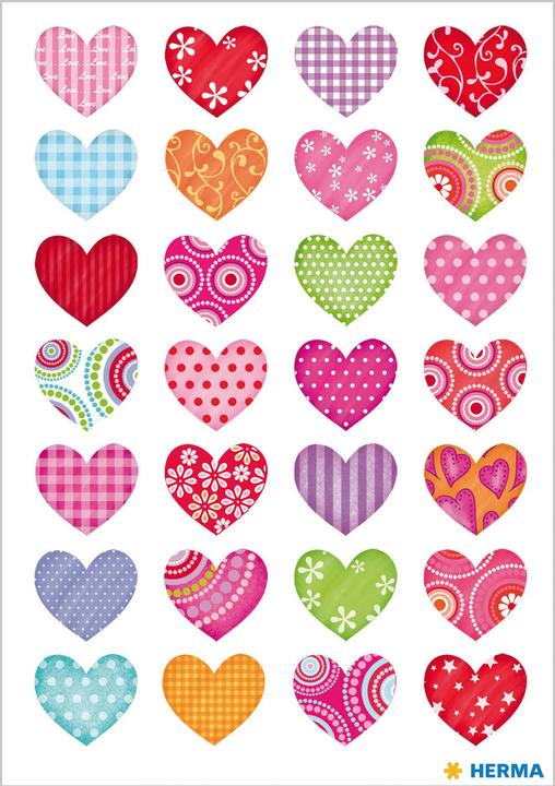 Actual product image HERMA Sticker hearts