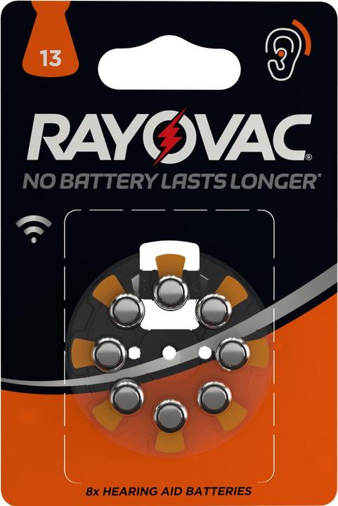 Image du produit Rayovac Batterie d'appareils auditifs 13 (8 pcs, PR48, 310 mAh)