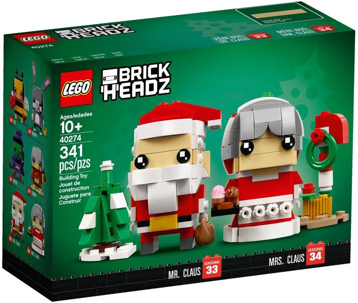Actual product image LEGO BrickHeadz - Mr and Mrs Father Christmas (40274, LEGO Brickheadz)