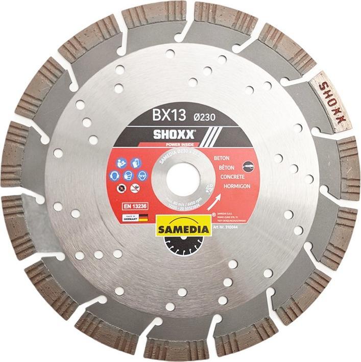 Actual product image Samedia Diamond saw blade SHOXX BX13