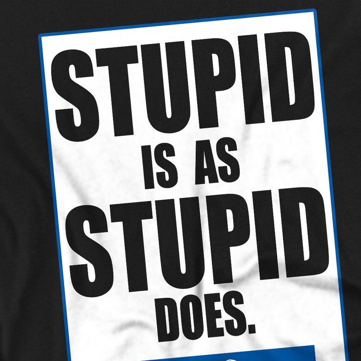 Actual product image Forrest Gump Mens Stupid Is T-Shirt (5XL)